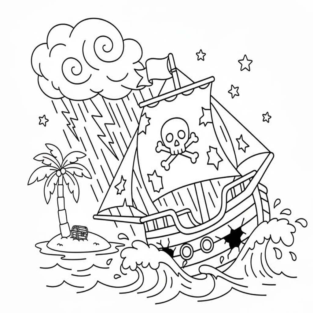 해적선 이미지 인쇄 가능