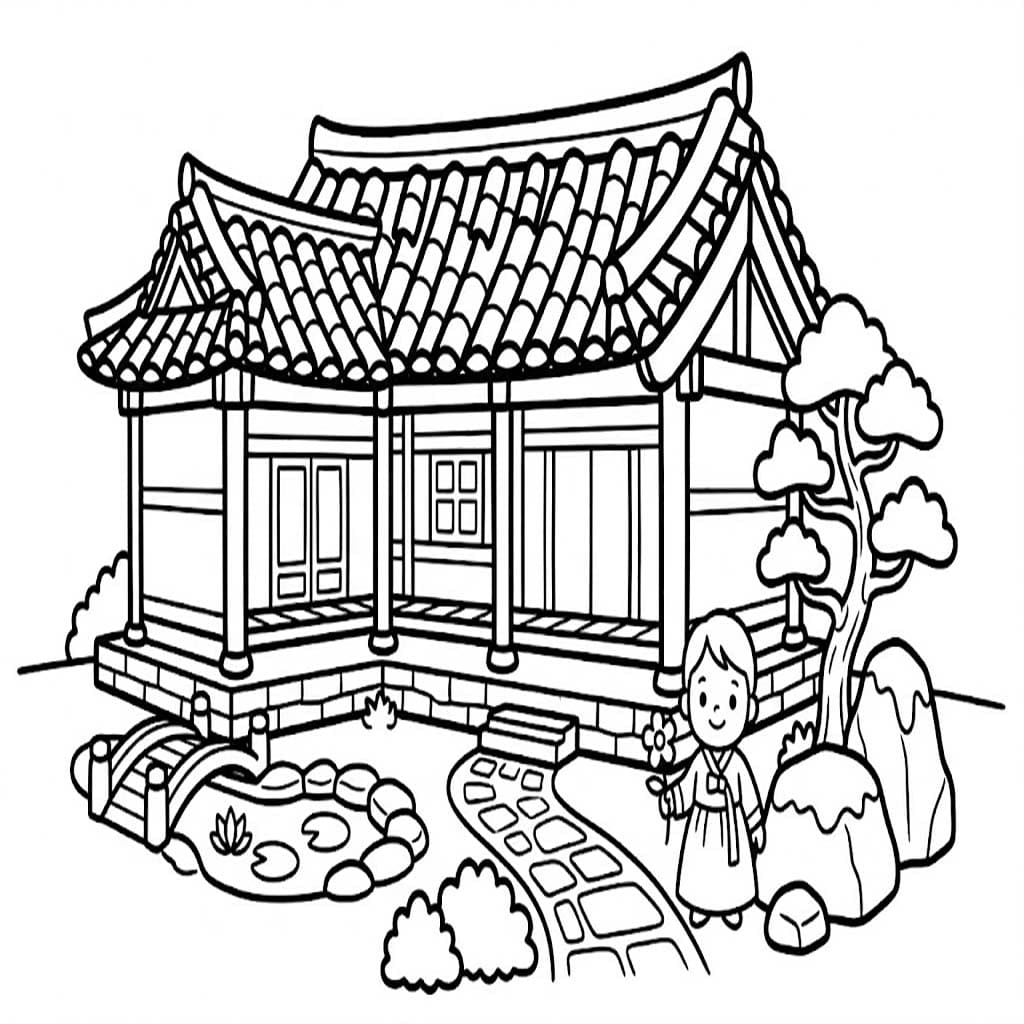 한옥 색칠하기놀이