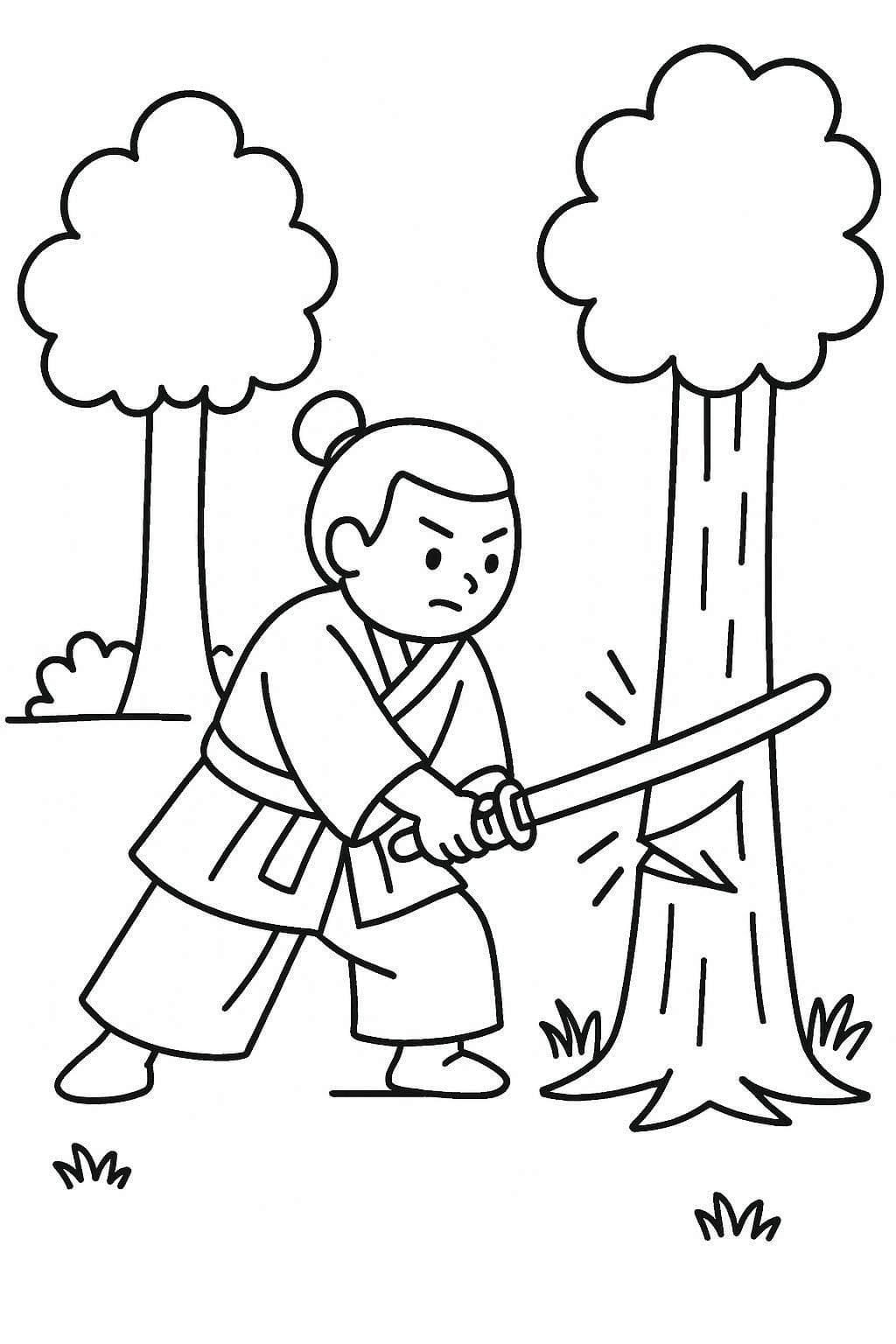 인쇄 가능 그리다 사무라이