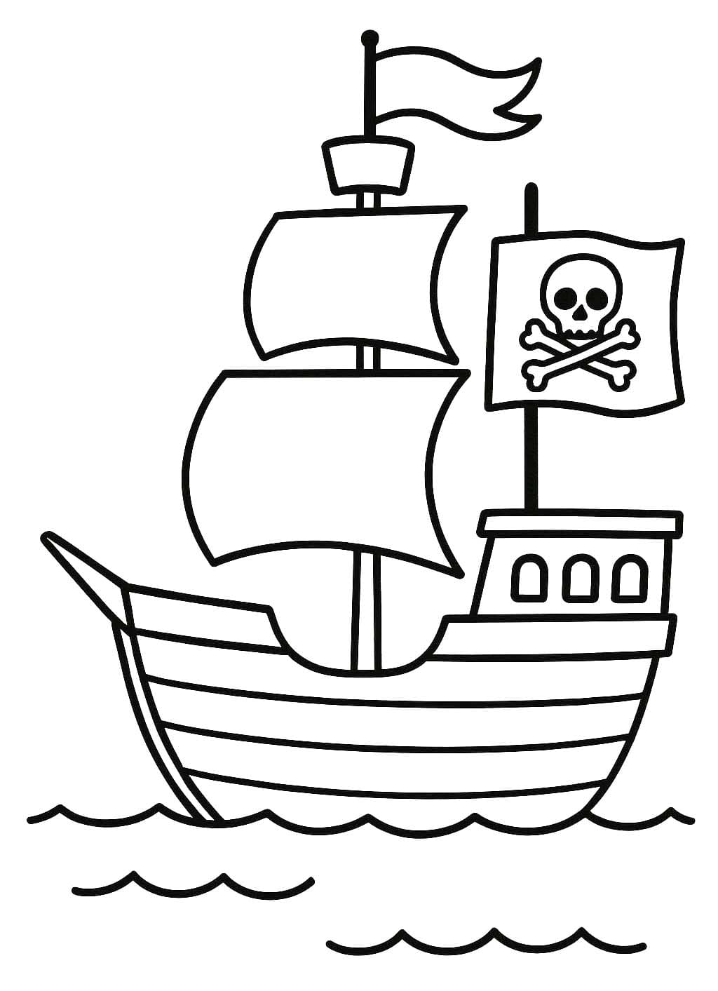 인쇄 그리다 해적선