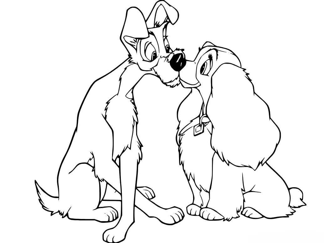 인쇄 그리다 레이디와 트램프