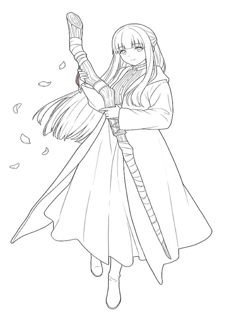 장송의 프리렌 마법 장면