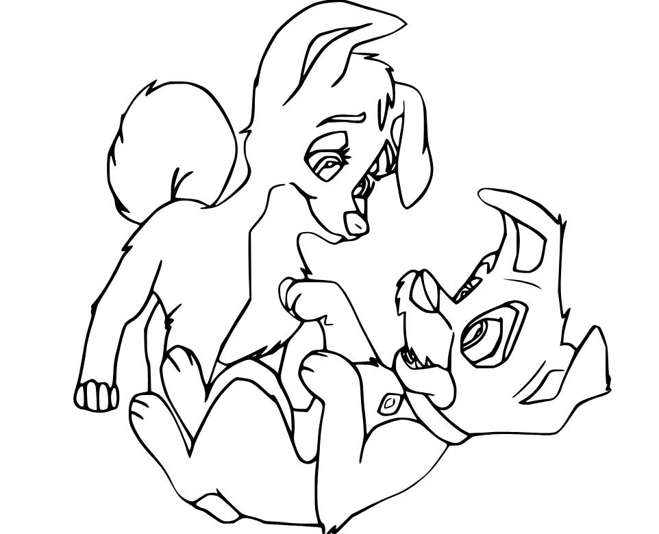 레이디와 트램프 인쇄 가능