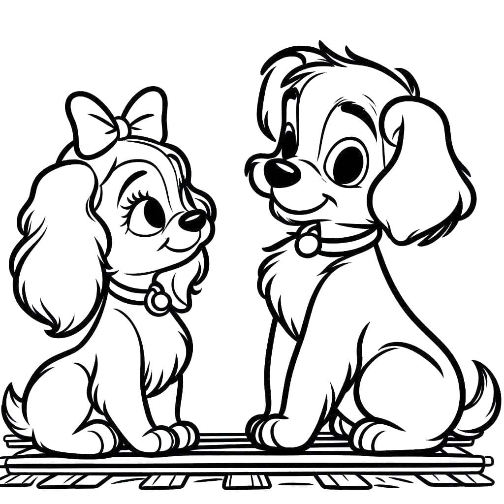 레이디와 트램프 무료로 인쇄 가능