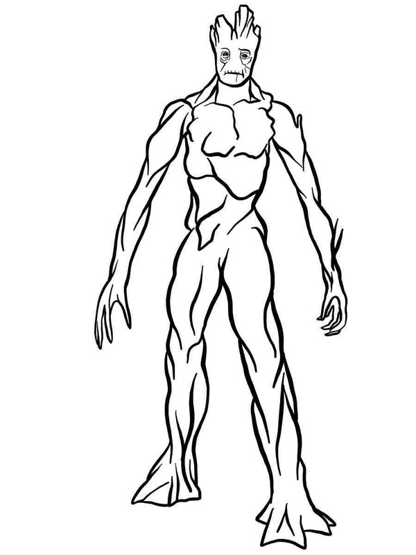 무료로 인쇄 가능 그리다 그루트