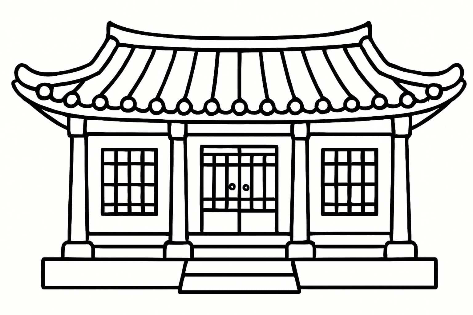 무료로 인쇄 가능 한옥 그리다