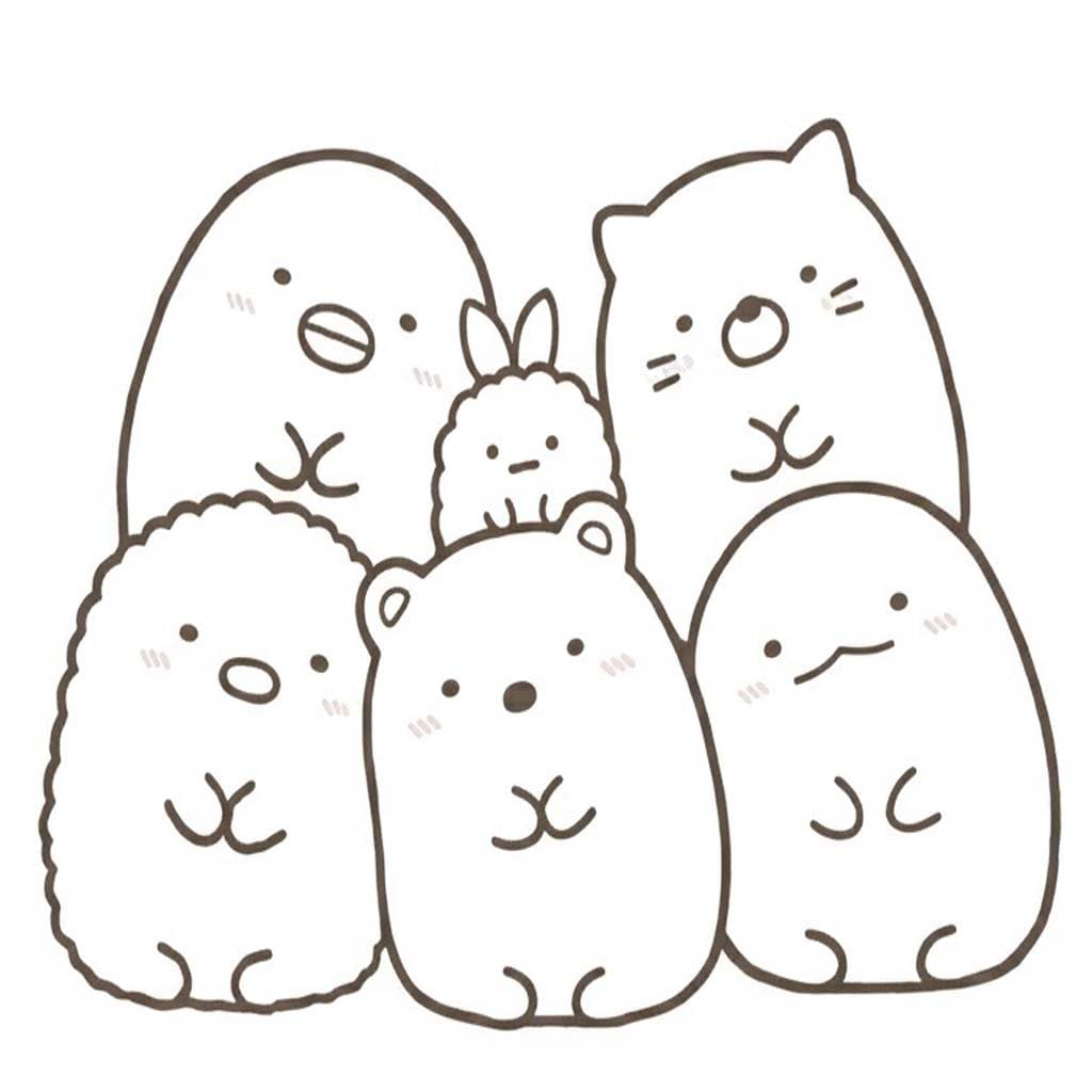 스밋코구라시 색칠하기놀이