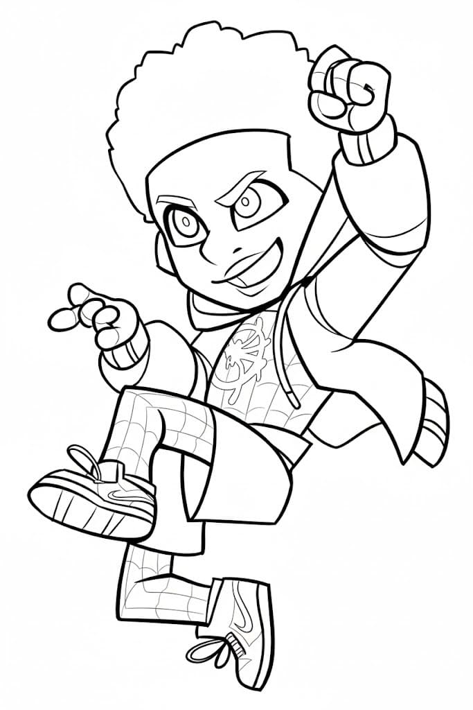 단순한 그리다 마일즈 모랄레스