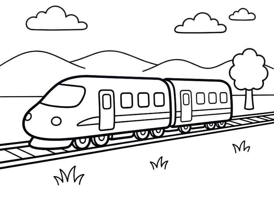 그림 고속열차 인쇄 가능