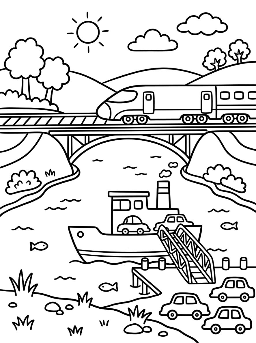 그림 고속열차 인쇄