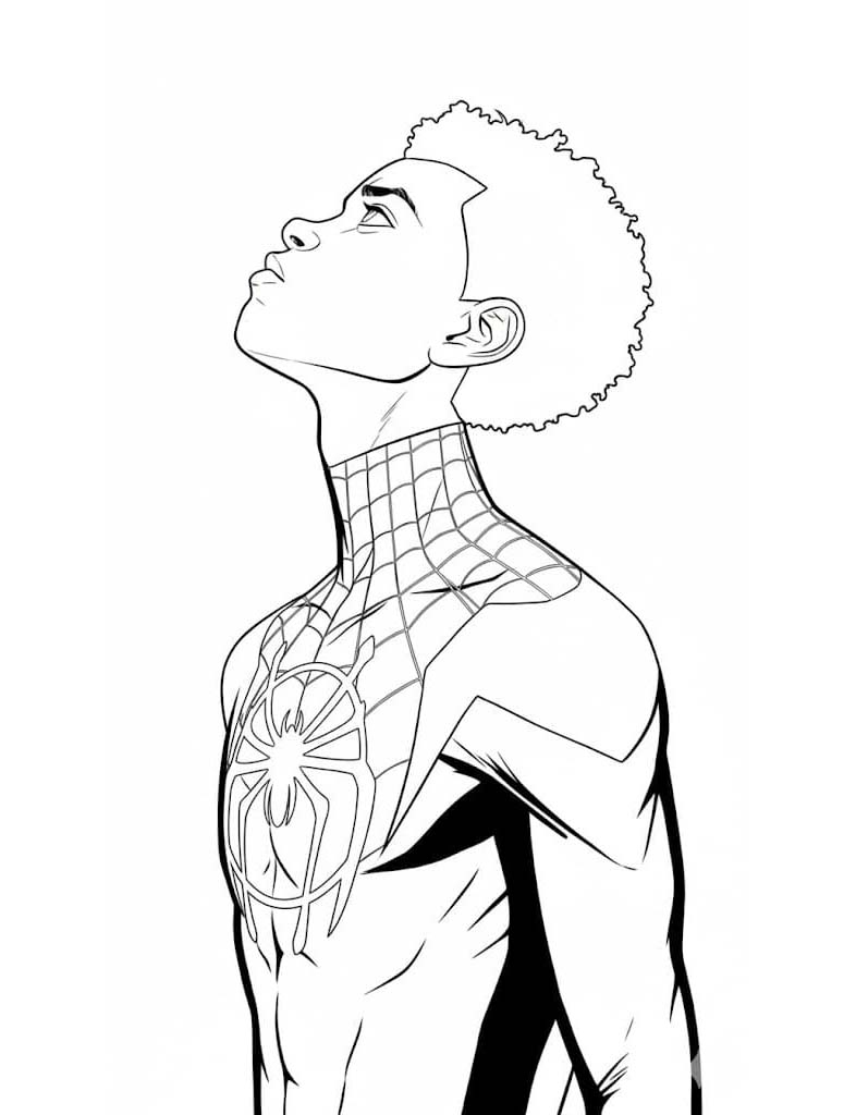 그림 마일즈 모랄레스 인쇄 가능