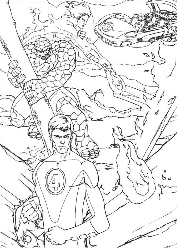 그림 판타스틱 4 무료로 인쇄 가능