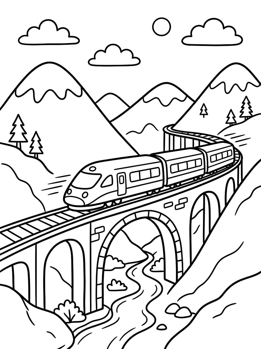 고속열차 이미지 단순한