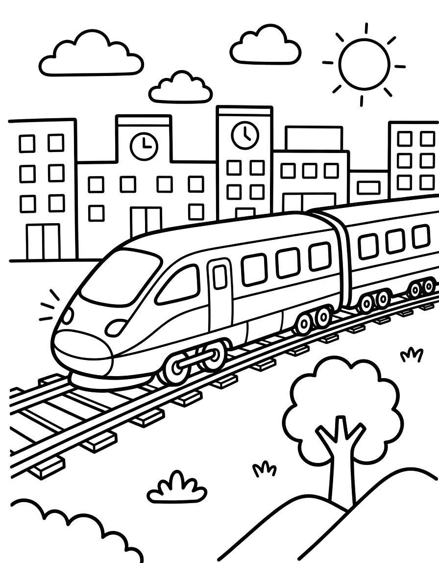 고속열차 이미지 무료로 인쇄 가능