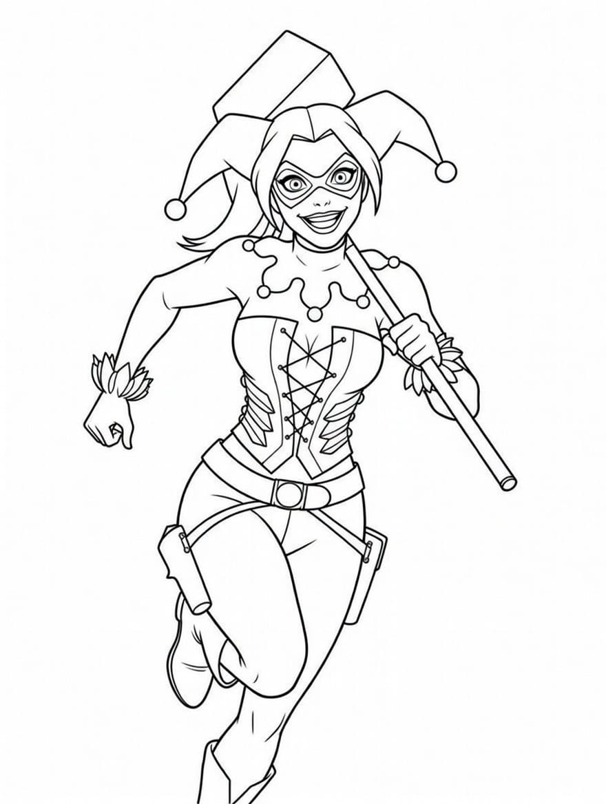 할리 퀸 그리다