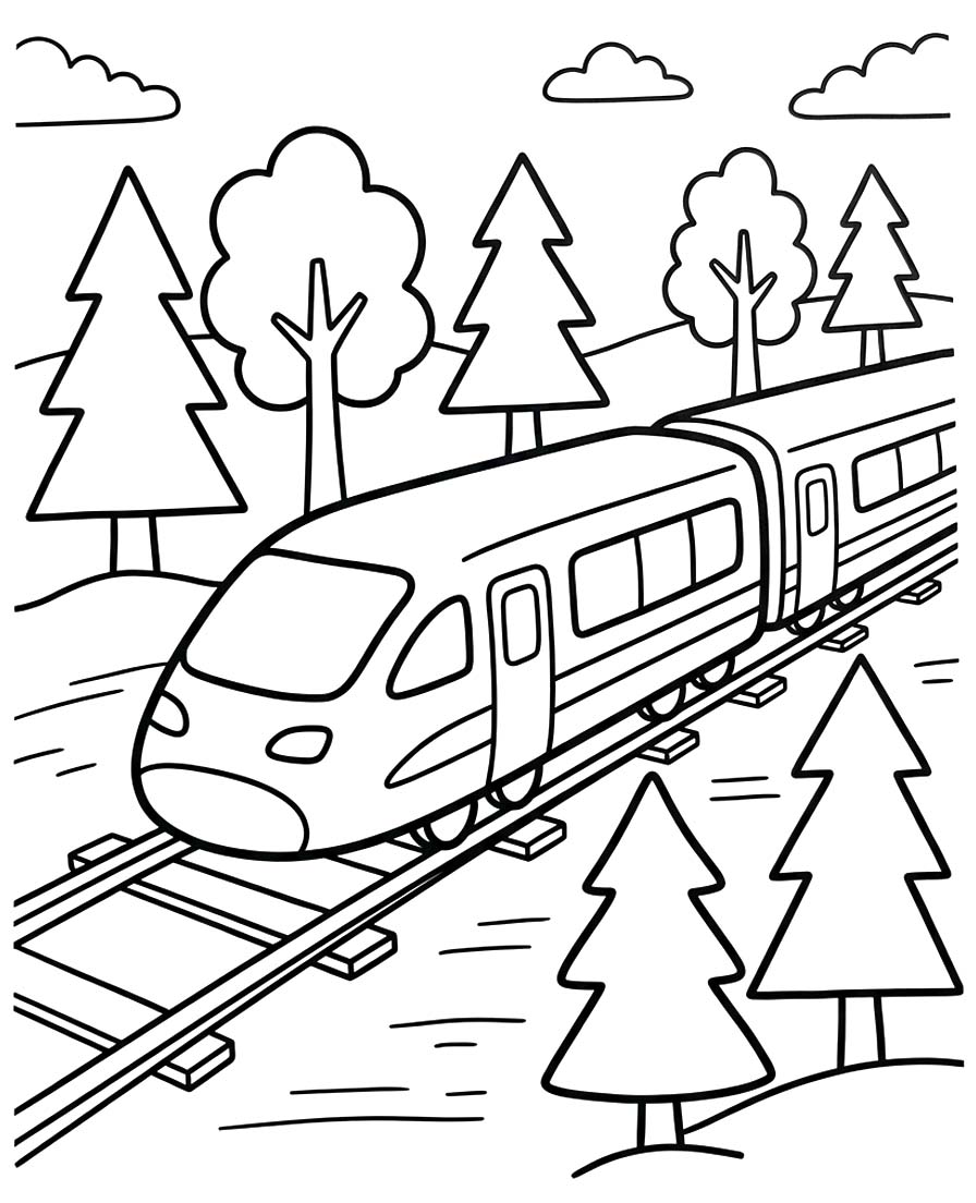 인쇄 가능 그리다 고속열차