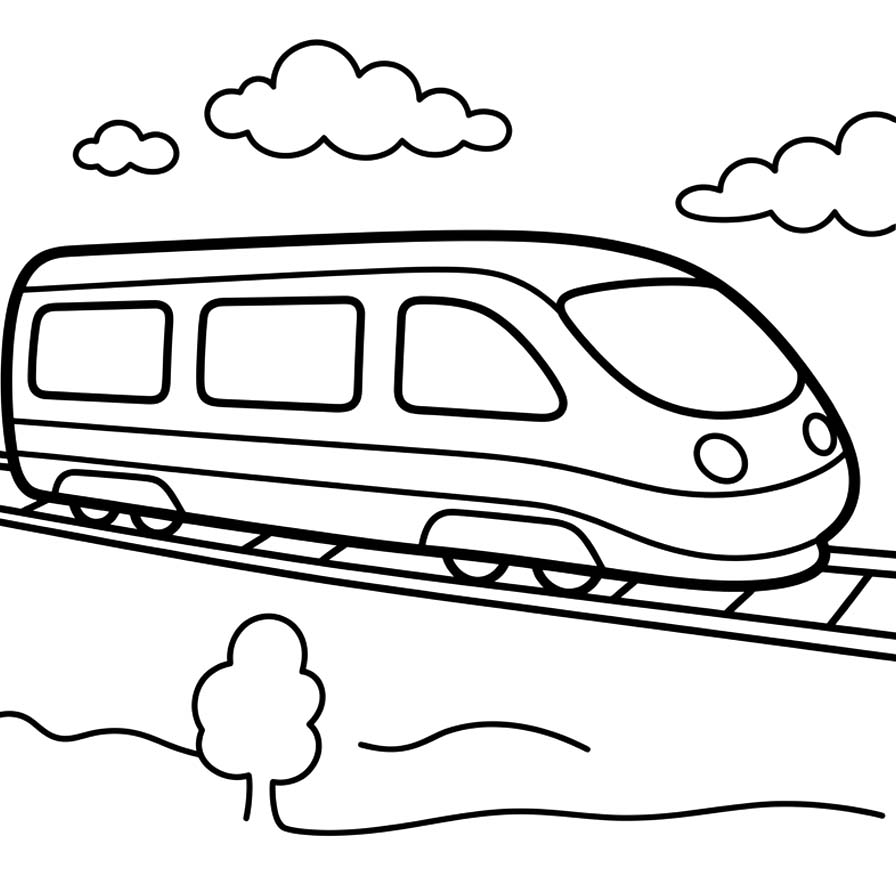 고속열차 색칠하기놀이