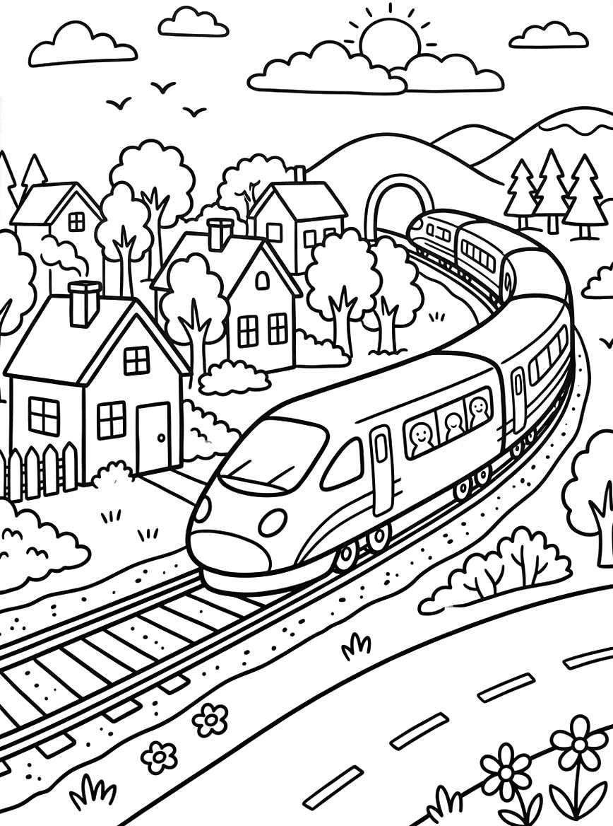 무료로 인쇄 가능 고속열차