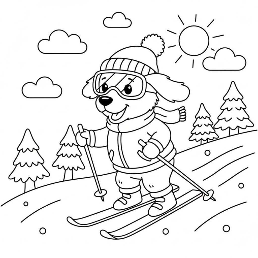 스키 이미지 인쇄 가능