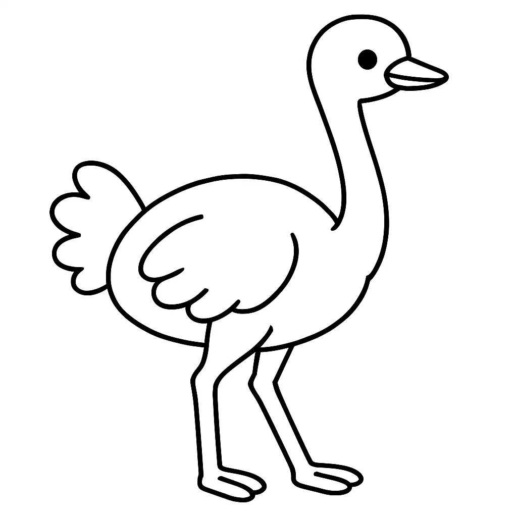 단순한 그리다 타조