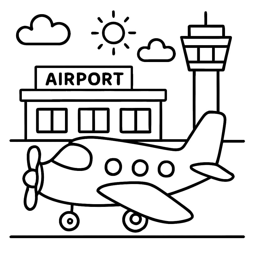 공항 이미지 단순한