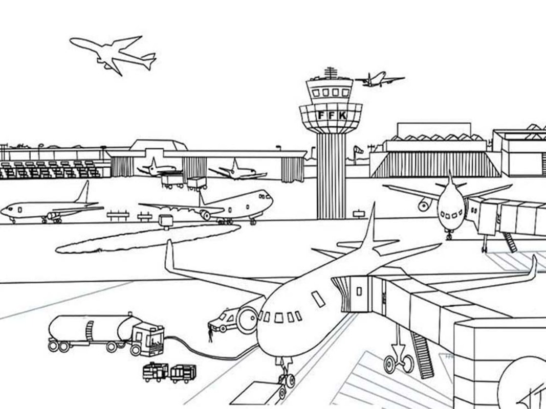 무료로 인쇄 가능 그리다 공항