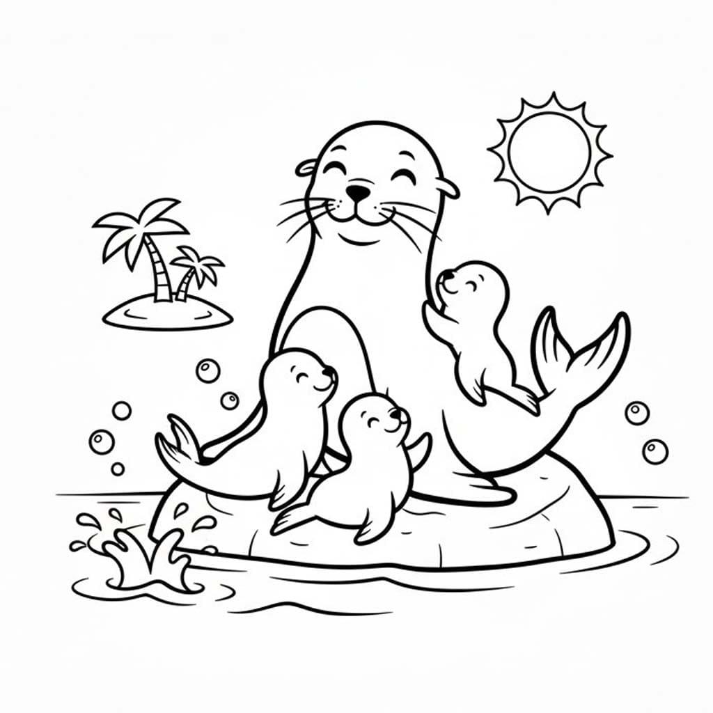 바다사자 인쇄 가능