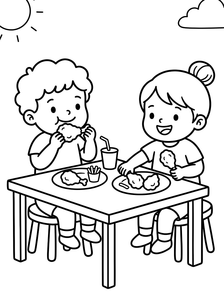 닭튀김 인쇄 가능
