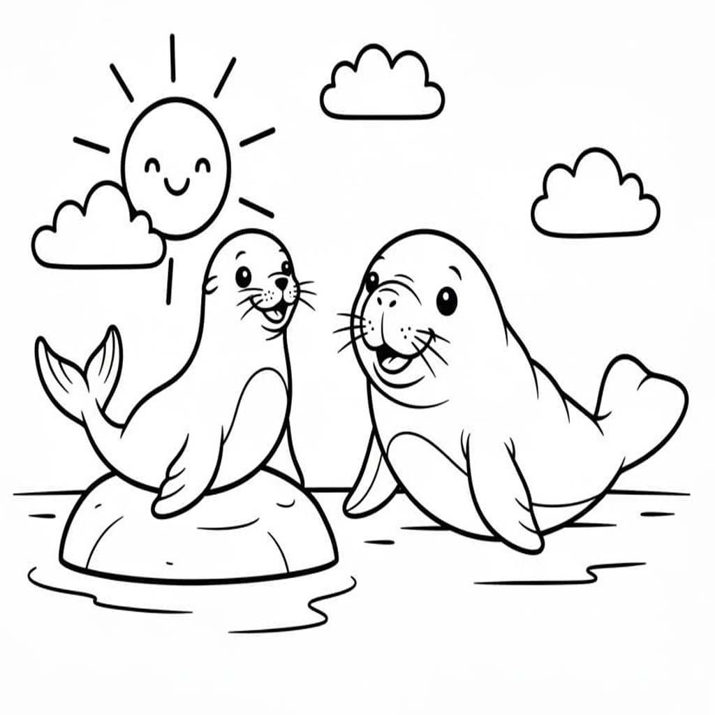 그림 매너티 인쇄 가능