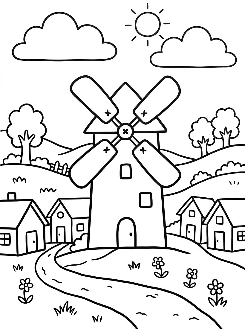 그림 풍차 무료로