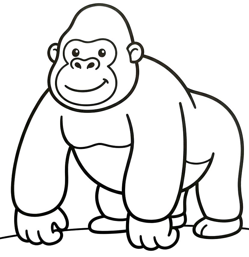 고릴라 이미지 인쇄