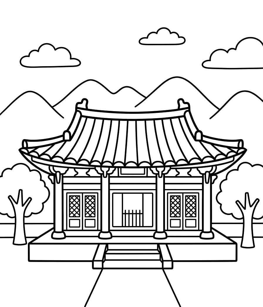 궁궐 이미지 단순한