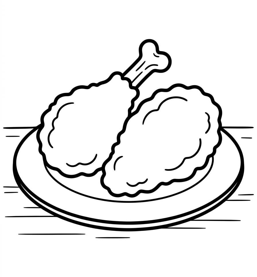 인쇄 닭튀김