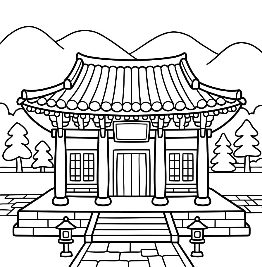 인쇄 그리다 궁궐