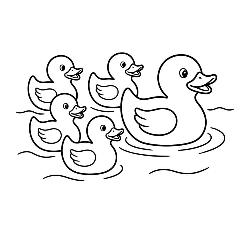 단순한 그리다 고무 오리