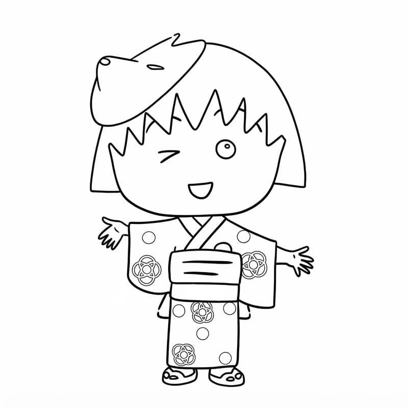 무료로 인쇄 가능 그리다 마루코는 아홉살