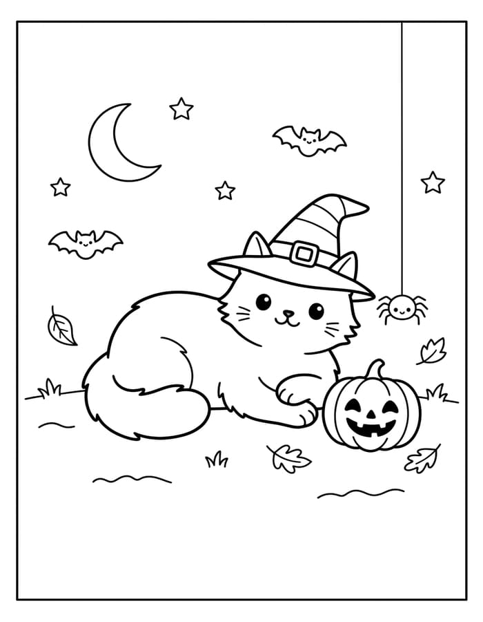 그림 할로윈 고양이 무료