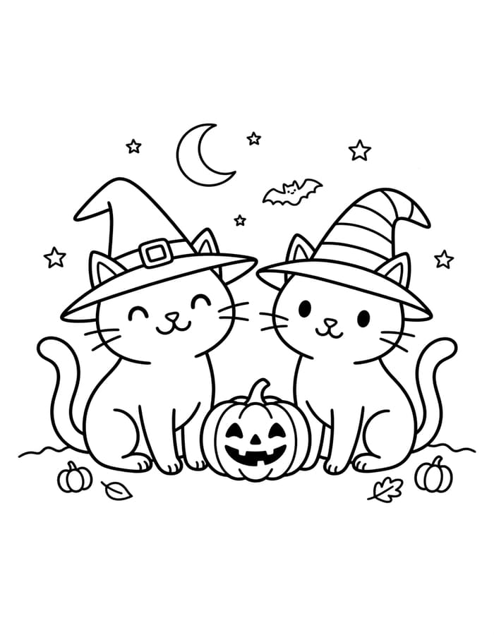 무료로 그리다 할로윈 고양이